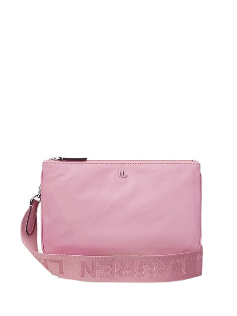 RALPH LAUREN LANDYN Flache Umhängetasche aus Nylon lila Rosen - Damentaschen