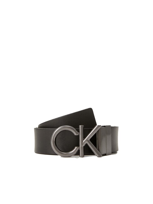 CALVIN KLEIN CK METAL BOMBE MONO Wendbarer und verstellbarer Gürtel ck schwarz glatt/klassisch mono - Gürtel