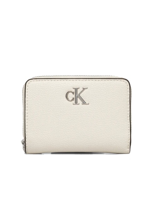 CALVIN KLEIN MINIMAL MONOGRAM Mittelgroße Brieftasche Weiß-Birke - Brieftaschen Damen