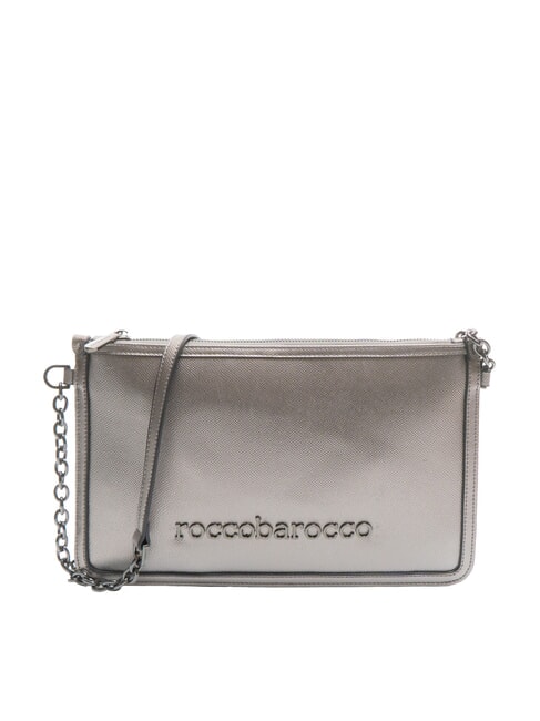 ROCCOBAROCCO SOPHIE Flache Tasche mit Metallic-Effekt Eisen - Damentaschen