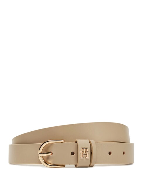 TOMMY HILFIGER ESSENTIAL EFFORTLESS Hergestellt in Italien Ledergürtel Zuckerrohr - Gürtel