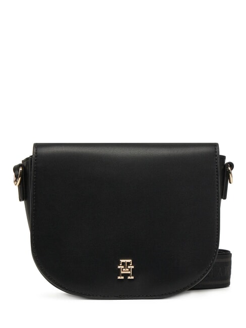 TOMMY HILFIGER TH LOGOTAPE SADDLE Mini-Umhängetasche Schwarz - Damentaschen