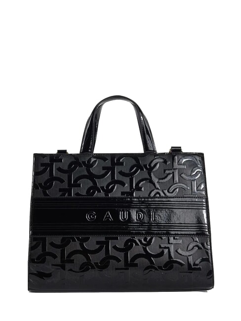 GAUDÌ ADA LAK Allover-Logo-Tasche mit Lack-Effekt SCHWARZ - Damentaschen