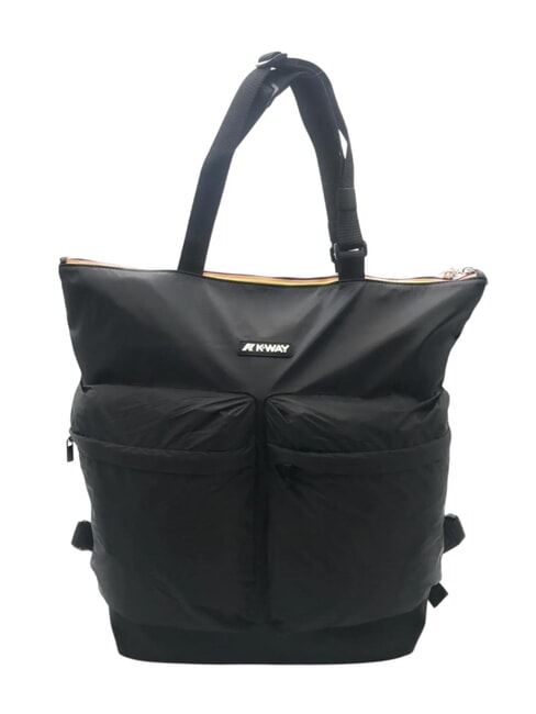 KWAY NOAM Nylon-Rucksack / Einkaufstasche auch schwarz - Damentaschen