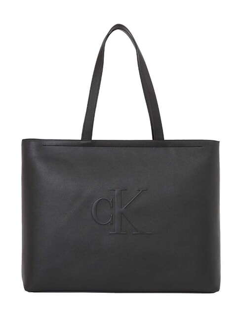 CALVIN KLEIN SCULPTED Slim Umhängetasche auf Schwarz - Damentaschen