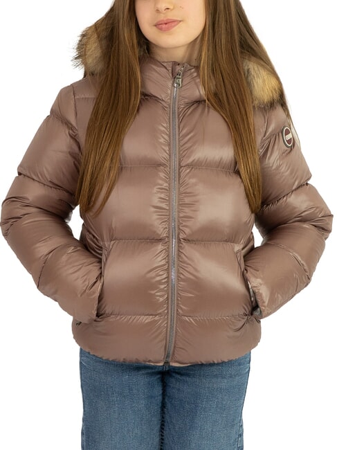 COLMAR FRIENDLY Daunenjacke mit Fellkapuze Mittelalter - dunkler Stahl - Kinder Jacken