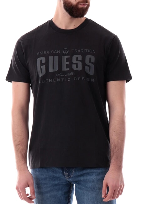 GUESS SS BSC TRADITION  Baumwoll-T-Shirt pechschwarz multi - Herren-T-Shirts