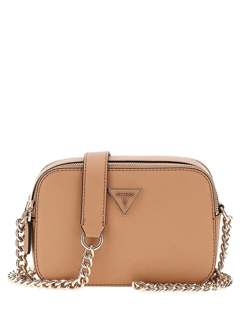 GUESS NOELLE Mini-Kameratasche mit Schultergurt BEIGE - Damentaschen