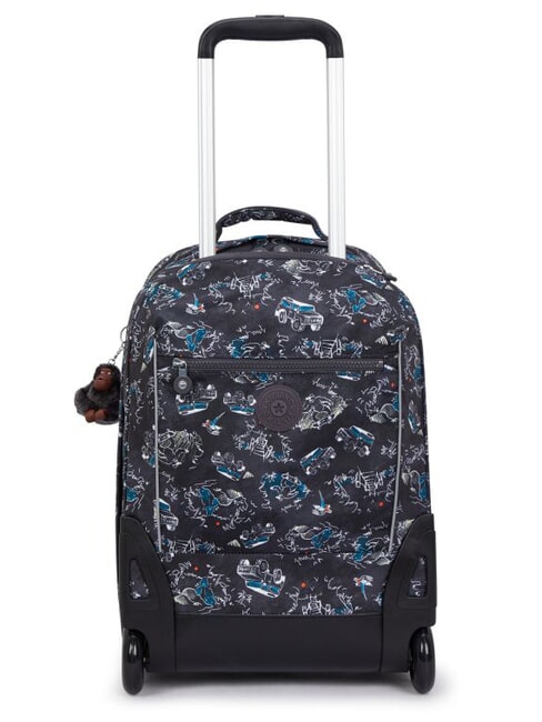 KIPLING SARI Trolley-Rucksack bedruckt Dschungel-Spaßrennen - Rucksäcke mit Trolleyfunktion