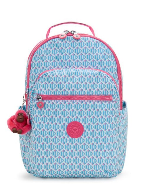 KIPLING SEOUL COLLEGE Rucksack mit 15"-Laptopfach verträumte Geo-Kombination - Rucksäcke für Schule &amp; Freizeit