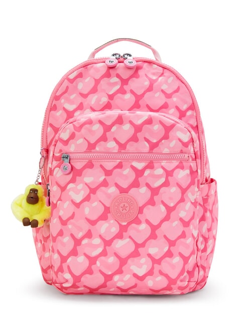 KIPLING SEOUL COLLEGE Rucksack mit 15"-Laptopfach entzückende Herzen - Rucksäcke für Schule &amp; Freizeit