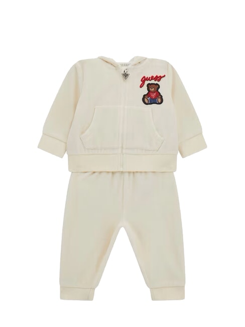 GUESS KIDS Set aus Hemd und Hose aus Chenille Salz weiß - Strampler und Baby-Outfits