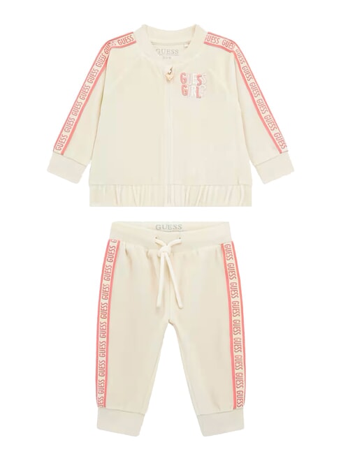 GUESS KIDS Trainingsanzug-Set Hemd und Hose cremwhi - Strampler und Baby-Outfits