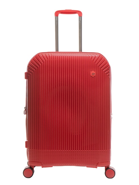 LESAC LIGHT POP 2 Mittelgroßer erweiterbarer Trolley rote Jujube - Harte Trolleys