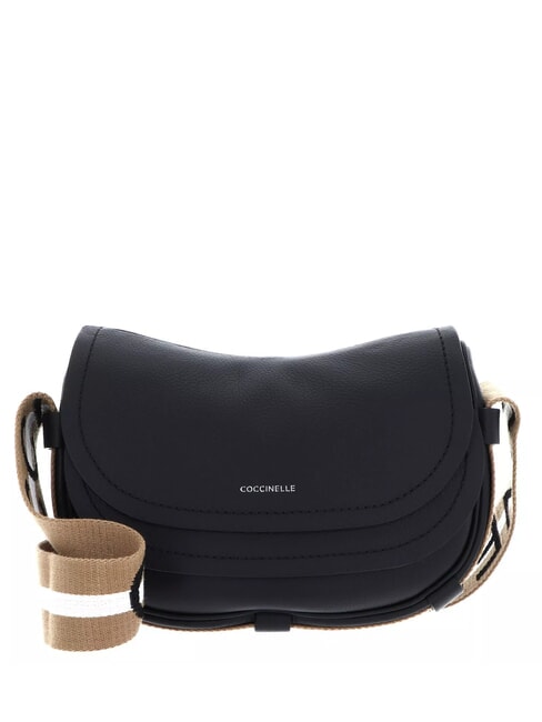 COCCINELLE RAQUEL S Mini-Umhängetasche aus Leder noir/cuir - Damentaschen