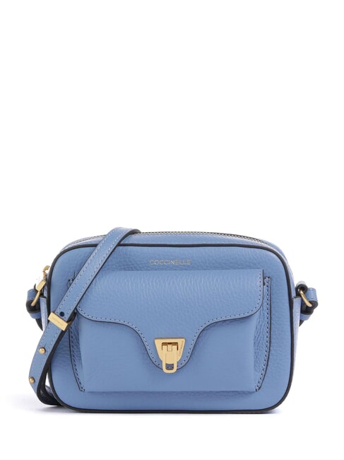 COCCINELLE BEAT SOFT Minitasche aus strukturiertem Leder Blau - Damentaschen