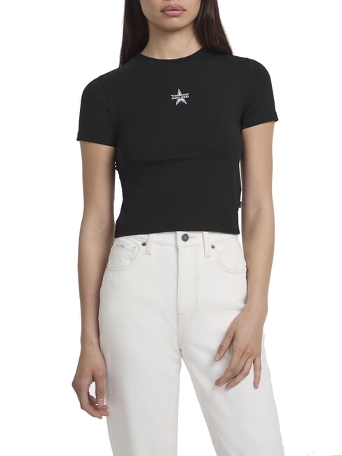 GUESS JEANS SS CN EMB STAR  T-Shirts jetbla - T-Shirts und Tops für Damen