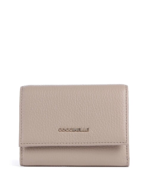 COCCINELLE METALLIC SOFT  Kleine Geldbörse aus Leder Rosetten - Brieftaschen Damen