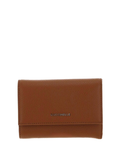 COCCINELLE METALLIC SOFT Bifold-Brieftasche aus gehämmertem Leder CUIR - Brieftaschen Damen