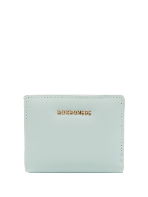 BORBONESE LETTERING Kompakte Lederbrieftasche Marine - Brieftaschen Damen