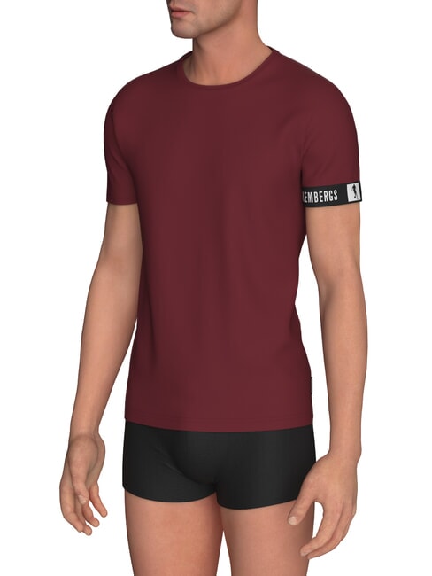 BIKKEMBERGS NEW PUPINO T-Shirt Bordeaux - Herren-T-Shirts