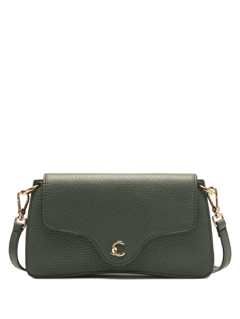 COCCINELLE C-ME Tasche aus gehämmertem Leder mit Klappe Algen - Damentaschen