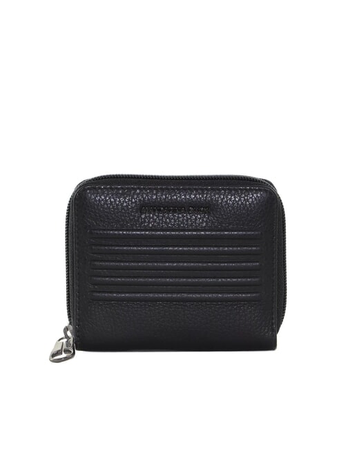 MANDARINA DUCK I-CON Kleine Brieftasche aus Leder mit Rundum-Reißverschluss Schwarz - Brieftaschen Damen