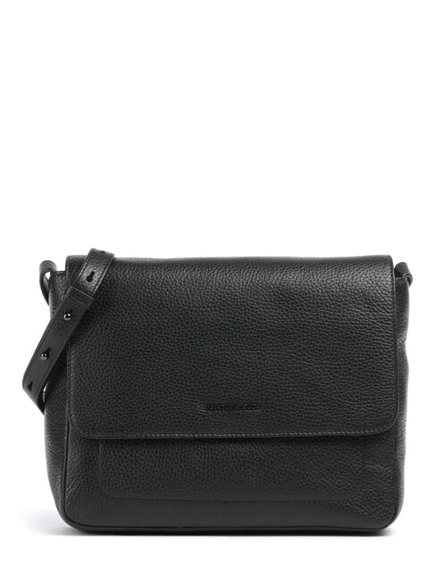 MANDARINA DUCK MELLOW LEATHER Umhängetasche aus Leder mit Überschlag Schwarz - Damentaschen