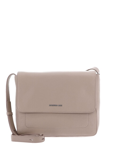 MANDARINA DUCK MELLOW LEATHER Umhängetasche aus Leder mit Überschlag warmes Taupe - Damentaschen