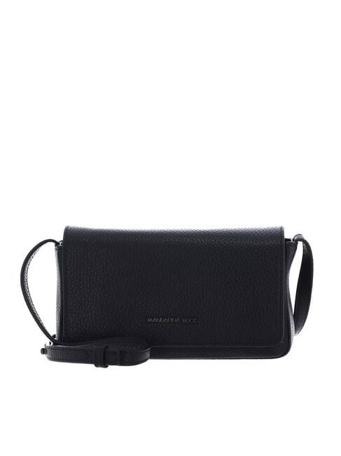 MANDARINA DUCK MELLOW LEATHER Mini-Umhängetasche aus Leder Schwarz - Damentaschen