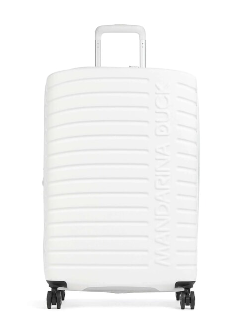 MANDARINA DUCK FLYDUCK Mittelgroßer erweiterbarer Trolley weiß - Harte Trolleys