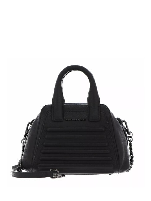 MANDARINA DUCK I-CON Mini-Ledertasche mit Schultergurt Schwarz - Damentaschen