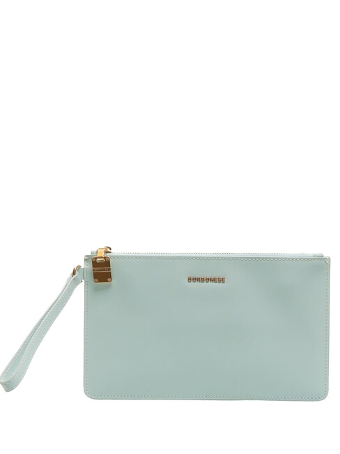 BORBONESE LETTERING Clutch aus Leder mit Manschette Marine - Damentaschen