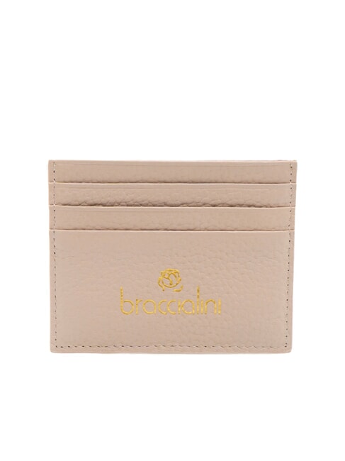 BRACCIALINI BASIC Kreditkartenetui aus Leder Gesichtspuder - Brieftaschen Damen
