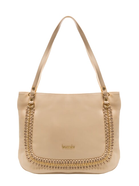 BRACCIALINI NAOMI Umhängetasche aus Leder mit Kette Beige - Damentaschen