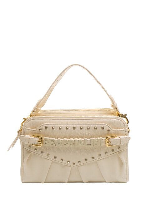 BRACCIALINI GISELLE Umhängetasche mit Logo und Nieten Beige - Damentaschen