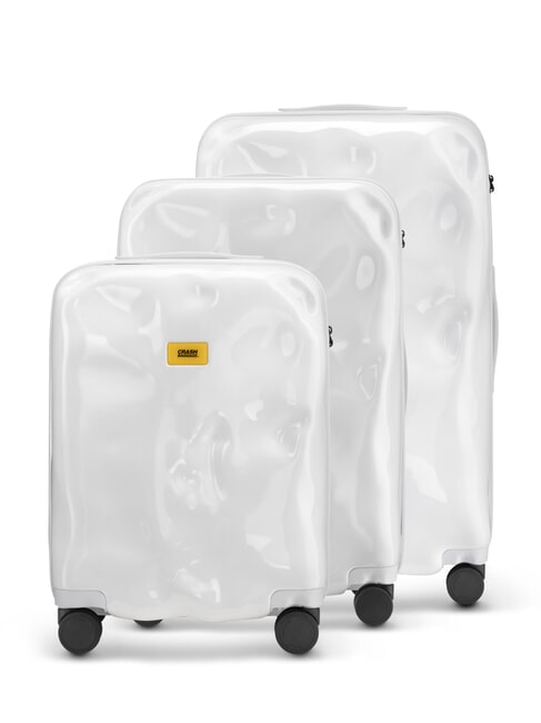 CRASH BAGGAGE ICON TONE ON TONE 3er-Set Trolleys: Kabine + mittel + groß weißes Licht - Trolleyset