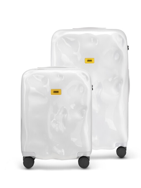 CRASH BAGGAGE ICON TONE ON TONE Set mit 2 Trolleys: Kabine + groß weißes Licht - Trolleyset
