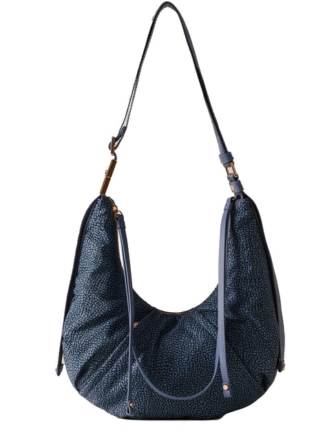 BORBONESE FOLD  Weiche Umhängetasche Denim - Damentaschen