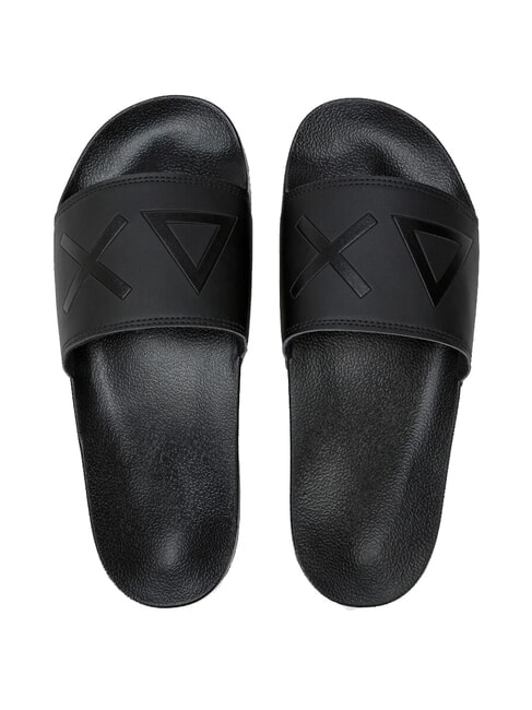 SUN68 SLIPPERS LOGO Hausschuhe Schwarz - Herrenschuhe