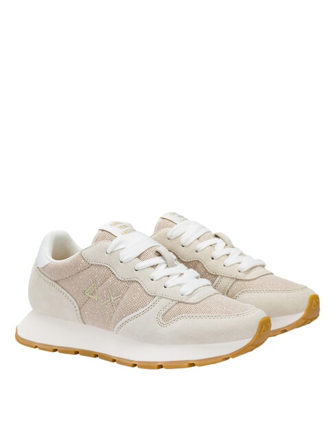 SUN68 ALLY GLITTER TEXTILE Sneaker mit Glitzereinsätzen Gold - Damenschuhe