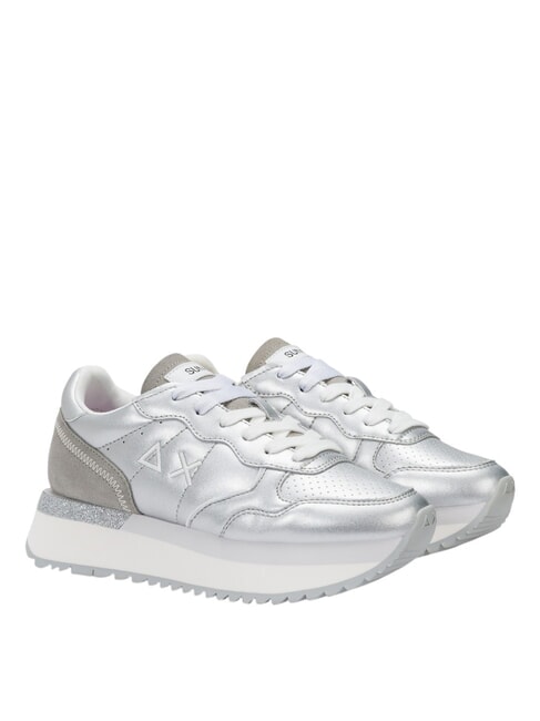 SUN68 BIG ALLY LEATHER Turnschuhe Silber- - Damenschuhe