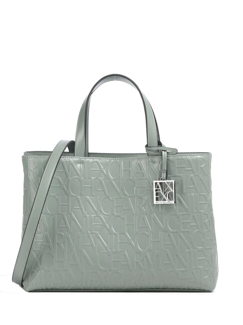 ARMANI EXCHANGE LOGO EMBOSSED Handshopper, mit Schultergurt Salbei - Damentaschen
