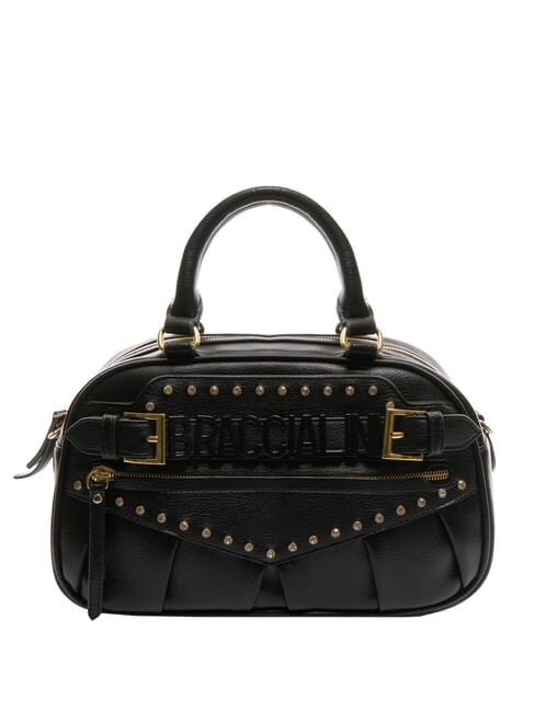BRACCIALINI GISELLE Kofferraumtasche mit metallischem Logo Schwarz - Damentaschen