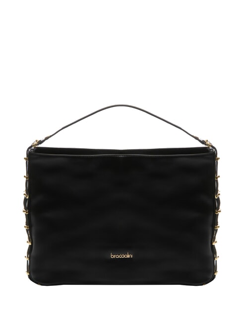 BRACCIALINI NORA Hobo-Tasche aus Leder Schwarz - Damentaschen