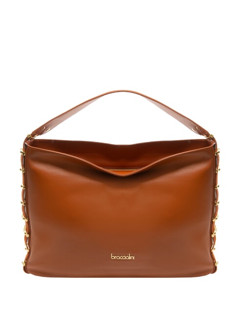 BRACCIALINI NORA Hobo-Tasche aus Leder braun - Damentaschen