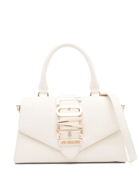 LOVE MOSCHINO VERTICAL LOGO Handtasche, mit Schultergurt Elfenbein - Damentaschen