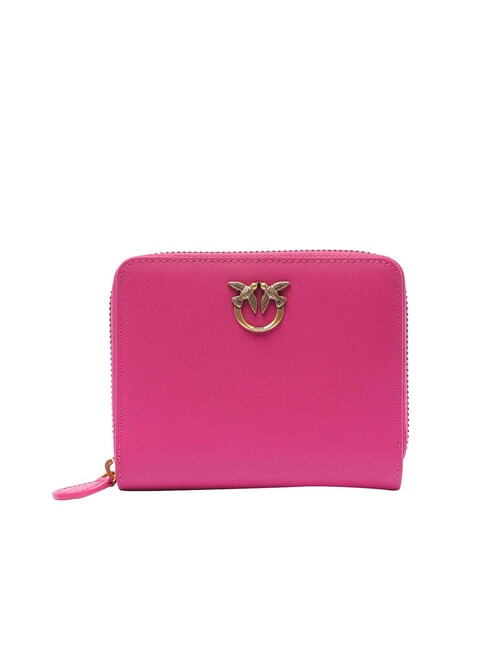 PINKO TAYLOR Geldbörse mit umlaufendem Reißverschluss Rosa Pinko-Antikgold - Brieftaschen Damen