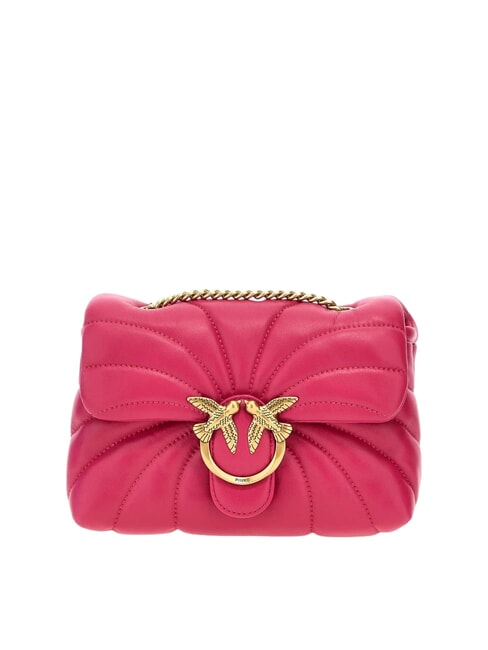 PINKO LOVE PUFF MINI Mini-Umhängetasche aus Nappa Rosa Pinko-Antikgold - Damentaschen