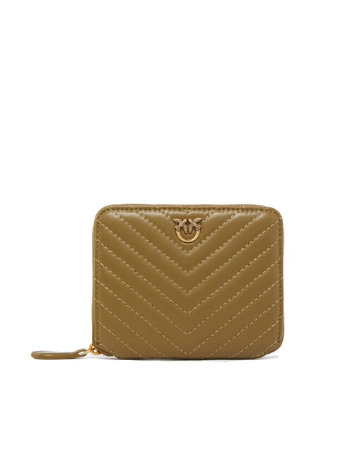 PINKO TAYLOR Quilted Geldbörse mit umlaufendem Reißverschluss Plantagen-Antikgold - Brieftaschen Damen